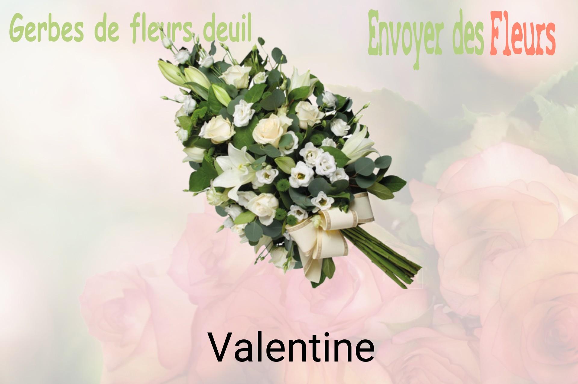 Gerbe de fleurs de deuil livrée à Valentine